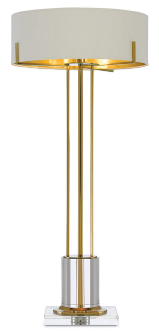 Winsland LED Table Lamp in Polished Brass/Clear