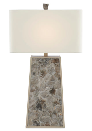 Calloway One Light Table Lamp in Natural/Silver Leaf
