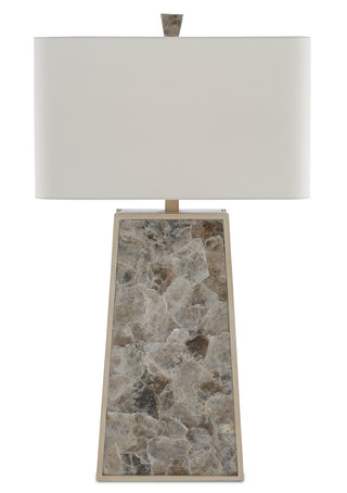 Calloway One Light Table Lamp in Natural/Silver Leaf
