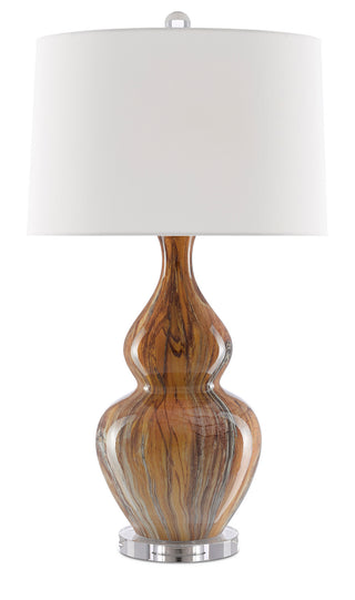 Kolor One Light Table Lamp in Earth Brown/Clear