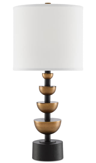 Chastain One Light Table Lamp in Antique Brass/Black
