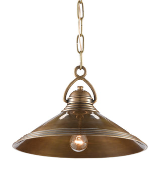 Weybright One Light Pendant in Vintage Brass