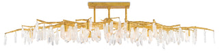 Currey and Company - 9000-0423 - 14 Light Semi-Flush Mount - Forest Light - Washed Lucerne Gold/Natural
