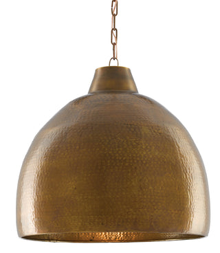 Earthshine One Light Pendant in Vintage Brass