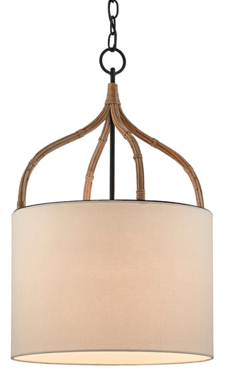 Dunning One Light Pendant in Blacksmith/Natural
