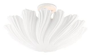 Hadley Three Light Semi-Flush Mount in Gesso White