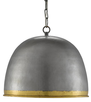 Matute One Light Pendant in Pewter/Polished Brass