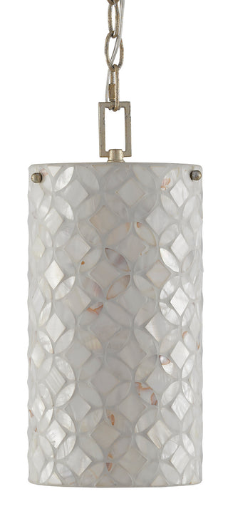 Ellison One Light Pendant in Natural/Antique Silver Leaf