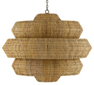 Antibes 18 Light Chandelier in Natural/Khaki