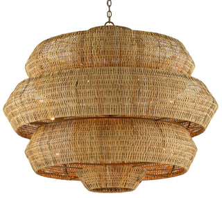 Antibes 18 Light Chandelier in Natural/Khaki