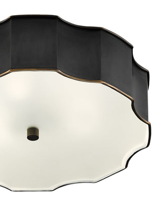 Wexford LED Flush Mount in Oil Rubbed Bronze/White
