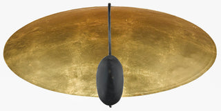 Pinders Two Light Flush Mount in Contemporary Gold Leaf/French Black