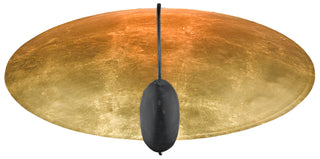 Pinders Two Light Flush Mount in Contemporary Gold Leaf/French Black