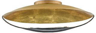Pinders Two Light Flush Mount in Contemporary Gold Leaf/French Black