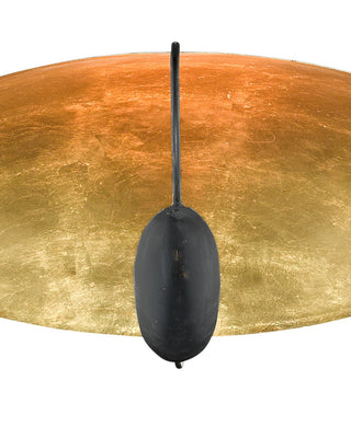 Pinders Two Light Flush Mount in Contemporary Gold Leaf/French Black