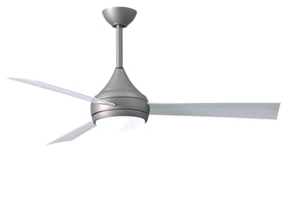 Matthews Fan Company - DA-BS-WH - 52" Ceiling Fan - Donaire - Brushed Stainless