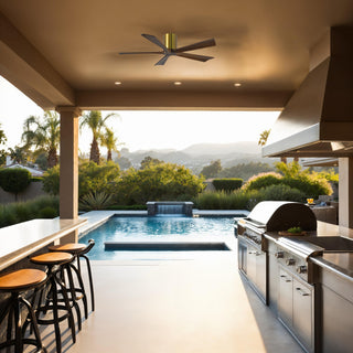 Irene-5H 52" Ceiling Fan in Brushed Brass