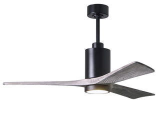 Matthews Fan Company - PA3-BK-BW-52 - 52" Ceiling Fan - Patricia-3 - Matte Black