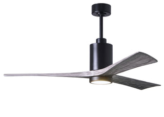 Matthews Fan Company - PA3-BK-BW-60 - 60" Ceiling Fan - Patricia-3 - Matte Black