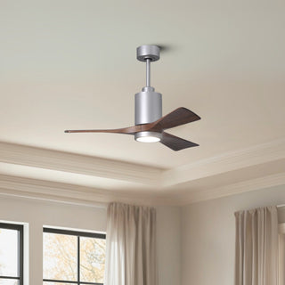 Patricia-3 42" Ceiling Fan in Brushed Nickel