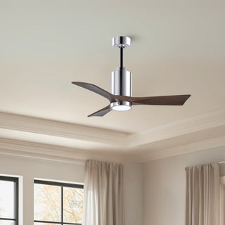 Patricia-3 42" Ceiling Fan in Polished Chrome