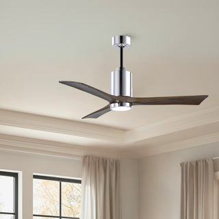 Patricia-3 52" Ceiling Fan in Polished Chrome
