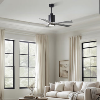 Patricia-5 52" Ceiling Fan in Matte Black