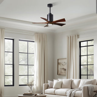 Patricia-5 42" Ceiling Fan in Matte Black