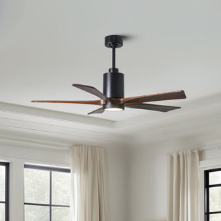Patricia-5 52" Ceiling Fan in Matte Black