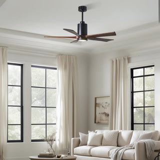 Patricia-5 52" Ceiling Fan in Matte Black