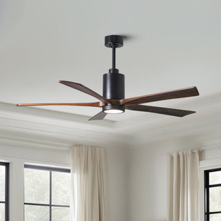 Patricia-5 60" Ceiling Fan in Matte Black