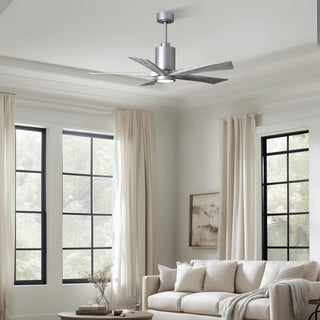 Patricia-5 52" Ceiling Fan in Brushed Nickel