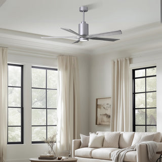 Patricia-5 60" Ceiling Fan in Brushed Nickel