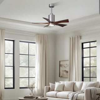 Patricia-5 42" Ceiling Fan in Brushed Nickel