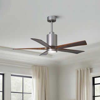 Patricia-5 52" Ceiling Fan in Brushed Nickel