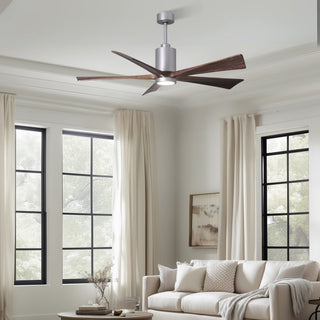 Patricia-5 60" Ceiling Fan in Brushed Nickel