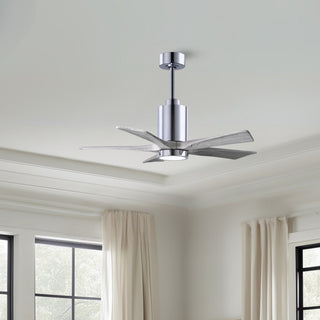 Patricia-5 42" Ceiling Fan in Polished Chrome