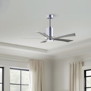 Patricia-5 52" Ceiling Fan in Polished Chrome