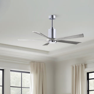Patricia-5 60" Ceiling Fan in Polished Chrome