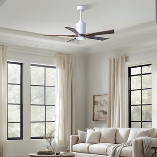 Patricia-5 52" Ceiling Fan in Gloss White