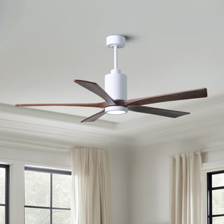Patricia-5 60" Ceiling Fan in Gloss White