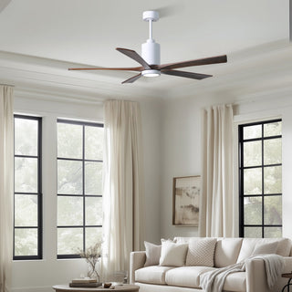 Patricia-5 60" Ceiling Fan in Gloss White