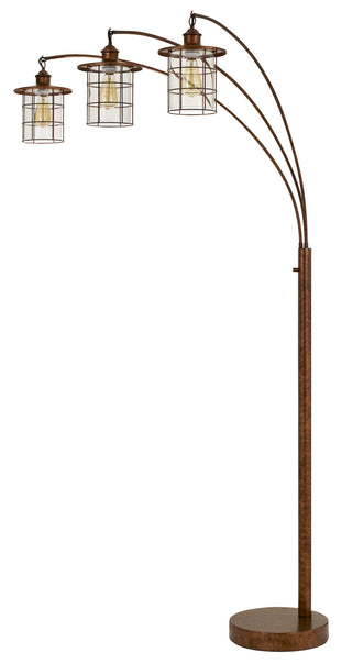 Cal Lighting - BO-2668-3L-RU - Three Light Arc Floor Lamp - Silverton - Rust