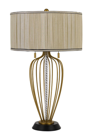 Cal Lighting - BO-2859TB - Two Light Table Lamp - LaVal - Antique Brass/Black