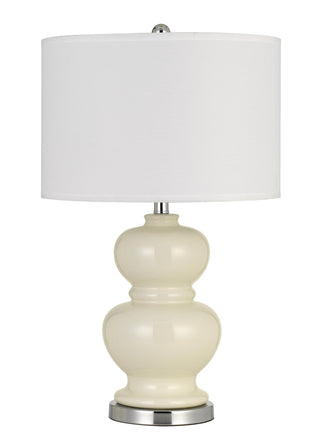 Cal Lighting - BO-2884TB-2-WHT - Two Light Table Lamp - Bergamo - Ivory White