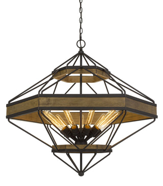 Cal Lighting - FX-3702-9 - Nine Light Chandelier - Alicante - Wood/Black