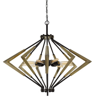 Cal Lighting - FX-3709-9 - Nine Light Chandelier - Malounta - Antique Brass/Black