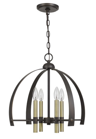 Cal Lighting - FX-3713-4 - Four Light Chandelier - Utica - Antique Brass/Bronze