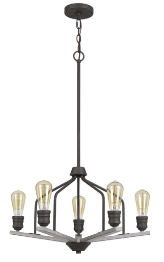 Cal Lighting - FX-3716-5 - Five Light Chandelier - Corming - Textured Bronze/Drifted Wood
