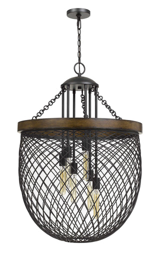 Cal Lighting - FX-3718-6 - Six Light Chandelier - Marion - Bronze/Wood